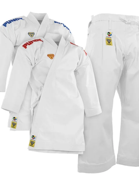 UNIFORME DE KATA PUNOK GOLD CANVAS WKF